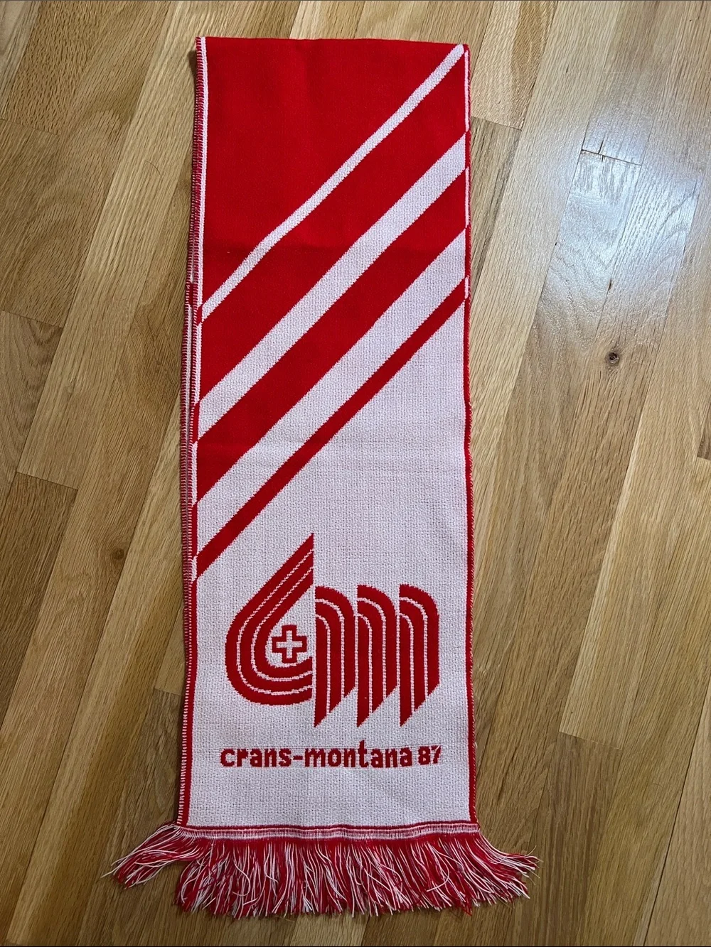 Vintage Scarf 1987 FIS Alpine World Ski Championships Crans-Montana, Switzerland